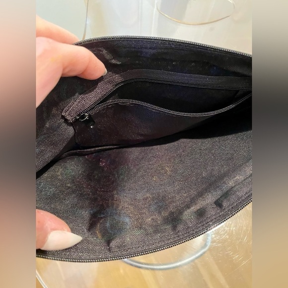 ✅🆕  Thai embroidered wristlet/clutch, bright multi color abstract pattern 🩵💙💛 - Picture 4 of 7